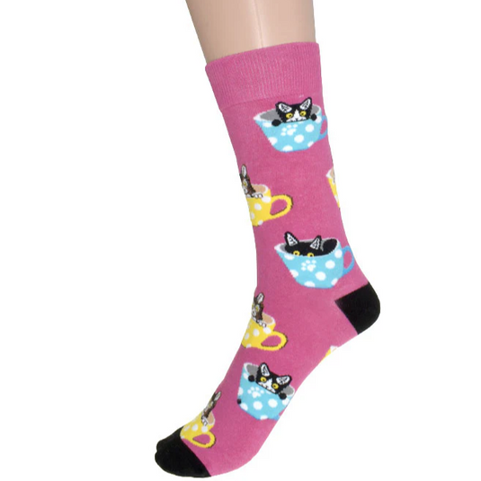 Kitty Tea Cup Socks