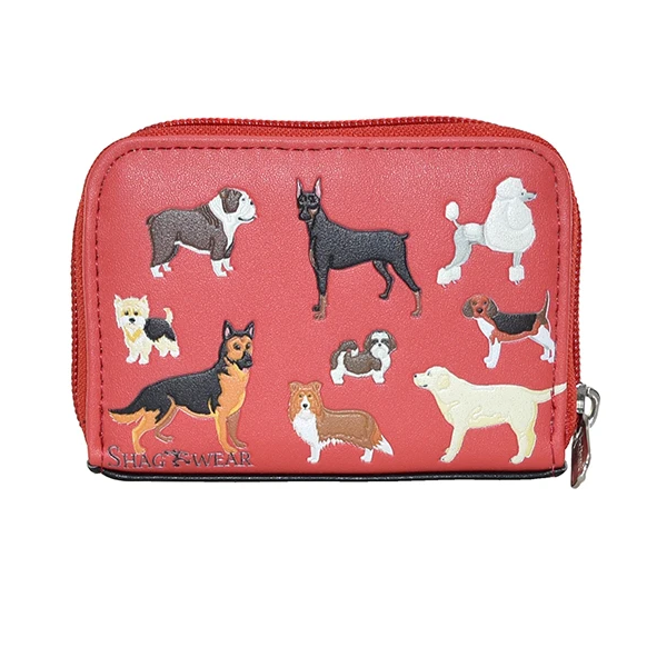 Load image into Gallery viewer, Essentials Wallet - All the Dogs in Red
