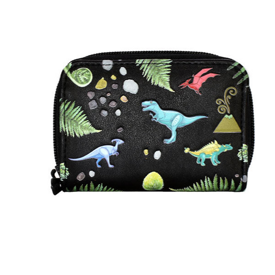 Essentials Wallet : Dinos in Black