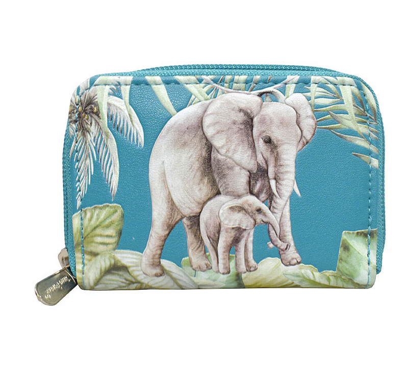 Load image into Gallery viewer, Essentials Wallet In Blue Elephant
