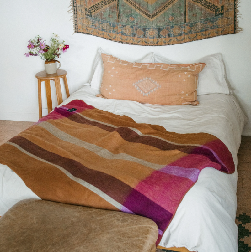 Load image into Gallery viewer, Alpaca Blend Throw, Gilmore Stripe
