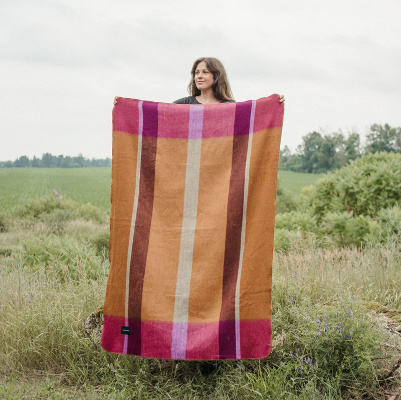 Load image into Gallery viewer, Alpaca Blend Throw, Gilmore Stripe

