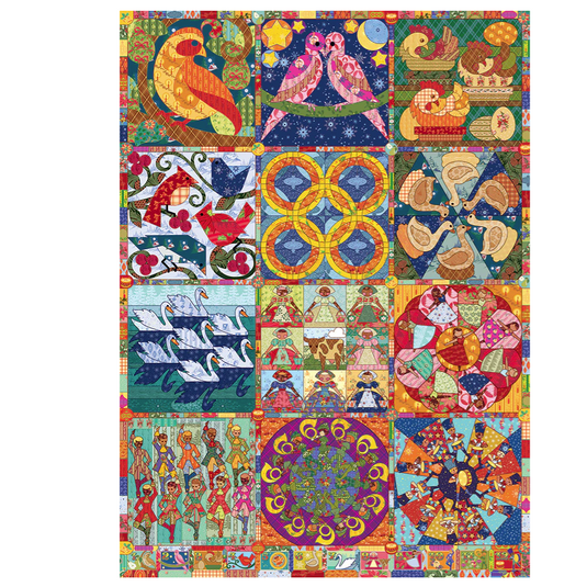 Twelve Days of Christmas Quilt | 1000 Piece Puzzle