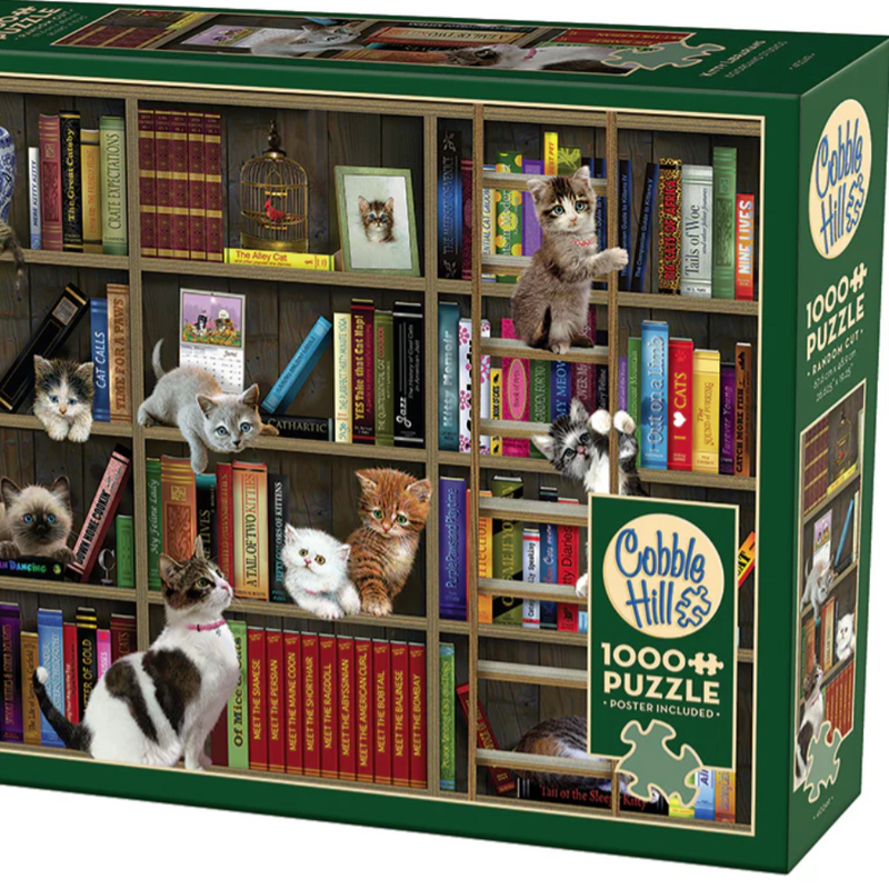 Load image into Gallery viewer, Kitty Librarians Jigsaw Puzzle
