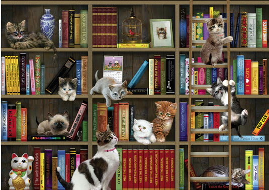 Kitty Librarians Jigsaw Puzzle