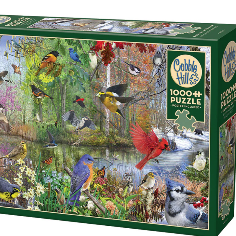 Load image into Gallery viewer, Birds of the Season Jigsaw Puzzle
