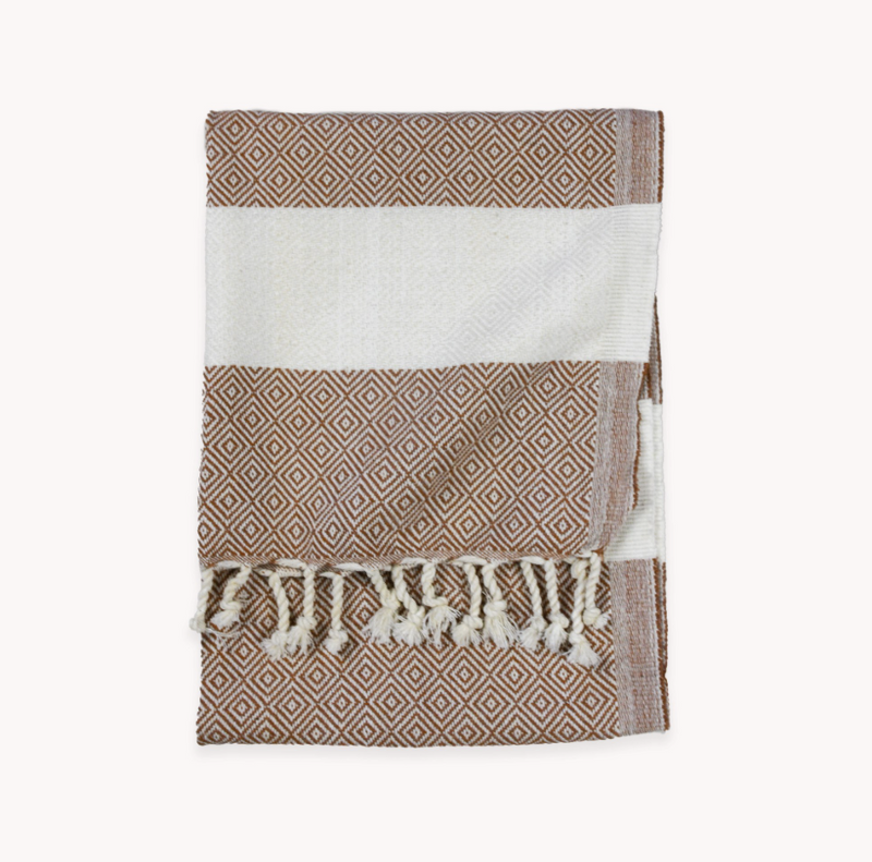 Load image into Gallery viewer, Turkish Towel Diamond in Almond
