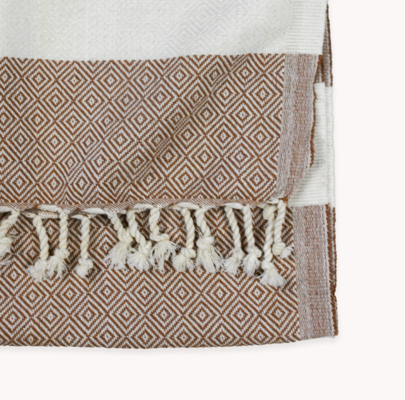 Load image into Gallery viewer, Turkish Towel Diamond in Almond
