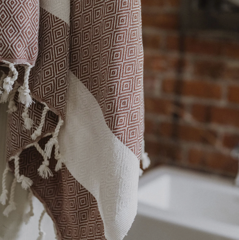Load image into Gallery viewer, Turkish Towel Diamond in Almond
