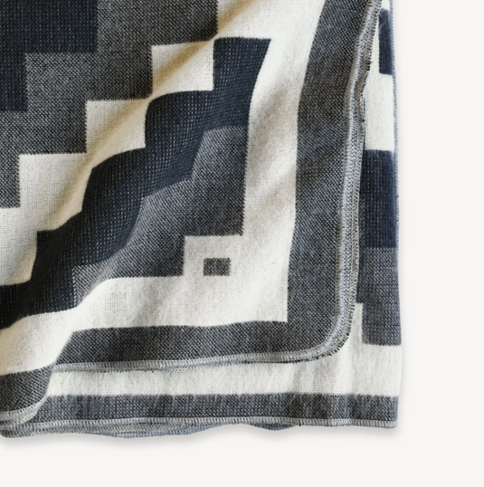 Alpaca Blend Throw in Geometric Rocky