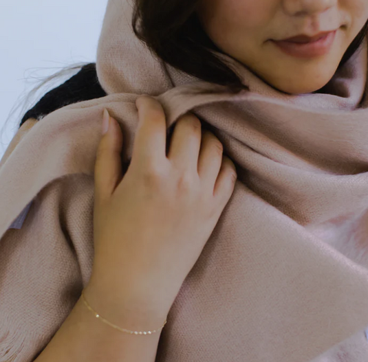 Alpaca Blend Scarf in Ballet Slipper