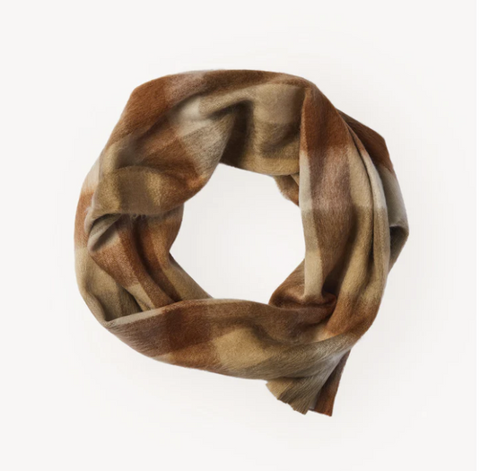 Alpaca Scarf in Cinnamon Check