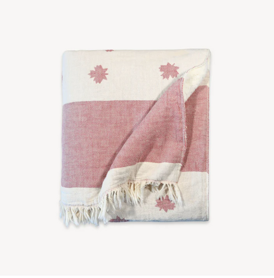 Maple Leaf Fleece-Lined Throw