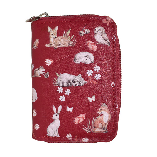 Essentials Wallet, Forest Friends in Red