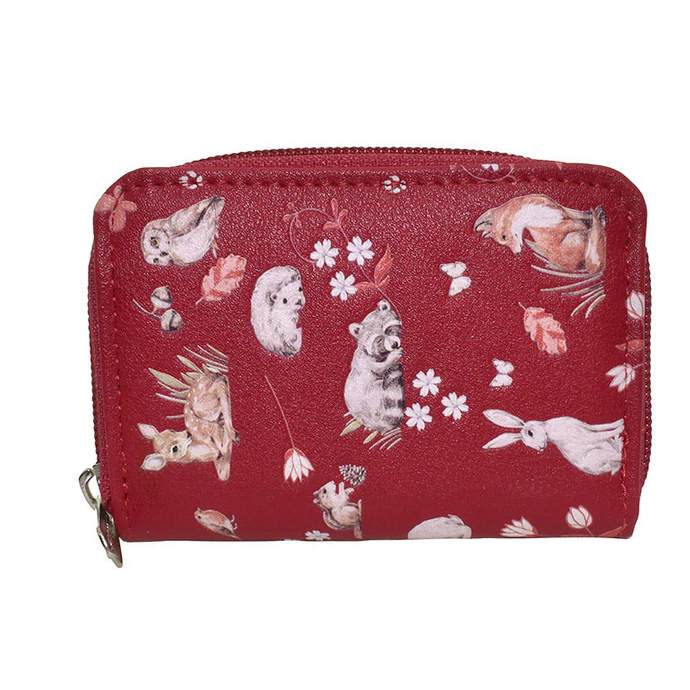 Essentials Wallet, Forest Friends in Red
