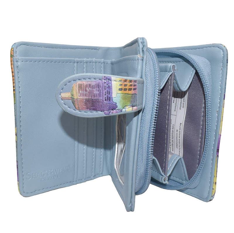 Load image into Gallery viewer, Light blue wallet with a card holder on a white background
