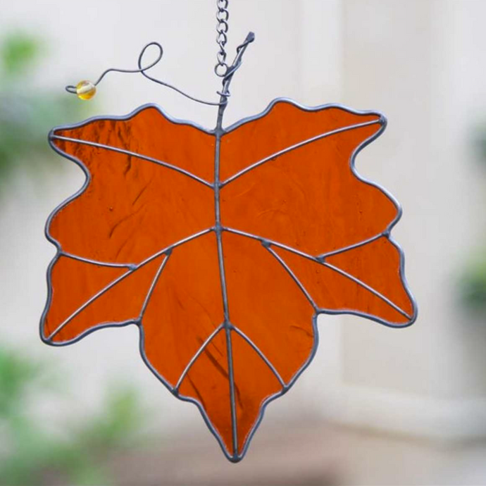 Stained Glass Suncatcher Maple Leaf