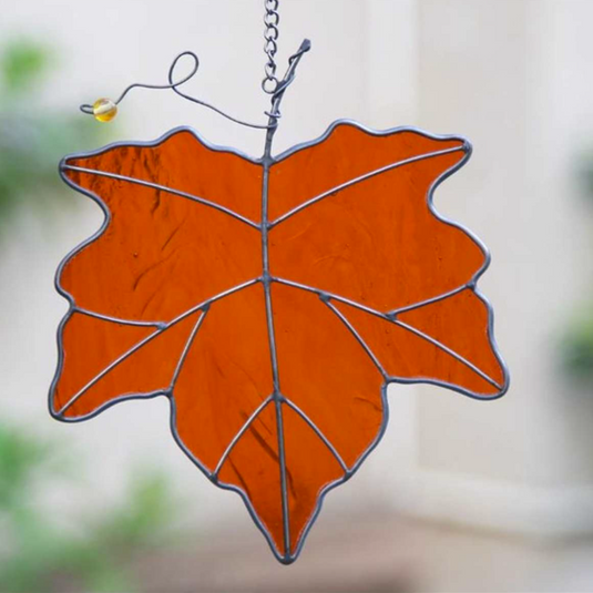 Stained Glass Suncatcher Maple Leaf