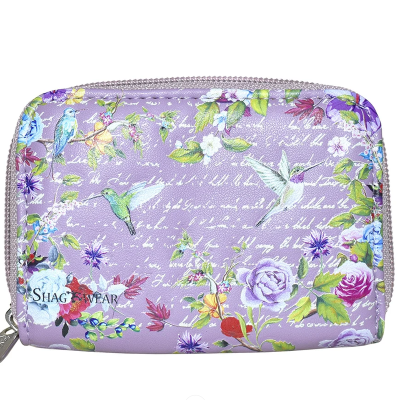 Load image into Gallery viewer, Essentials Wallet, Humming Birds in Mauve
