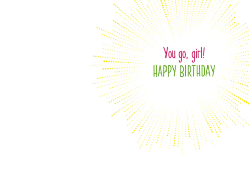 Go Girl Birthday Card