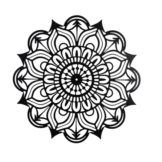 Mandela Style Flower Metal Wall Art