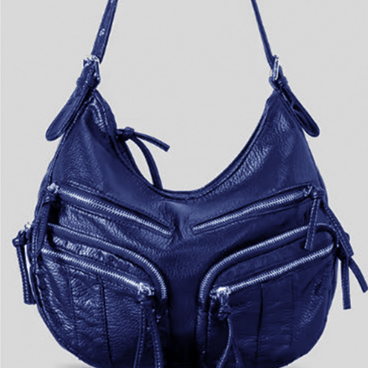 Multi Pocket Shoulder Bag in Navy