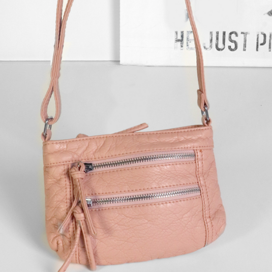Everyday Compact Crossbody Purse in Pink