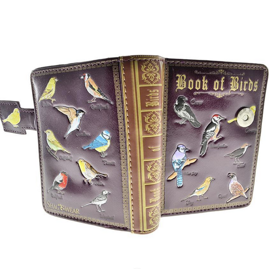 Book of Birds in Purple Wallet