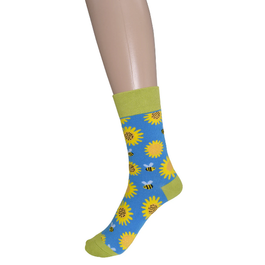 Bees & Sunflower Socks