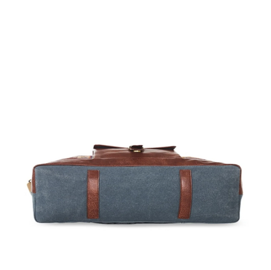 Up-cycled Canvas and Vegan Leather Duffle Bag