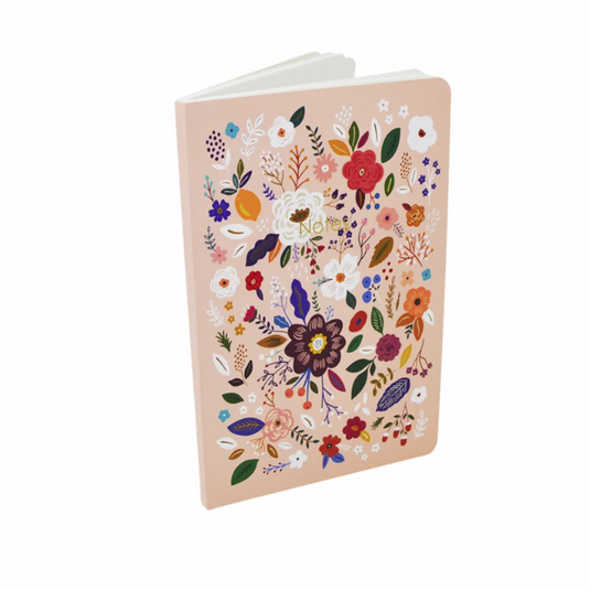 Notebook with Floral Cover Design