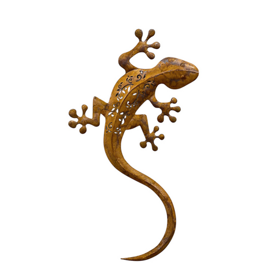 Metal Gecko Indoor-Outdoor Wall Art