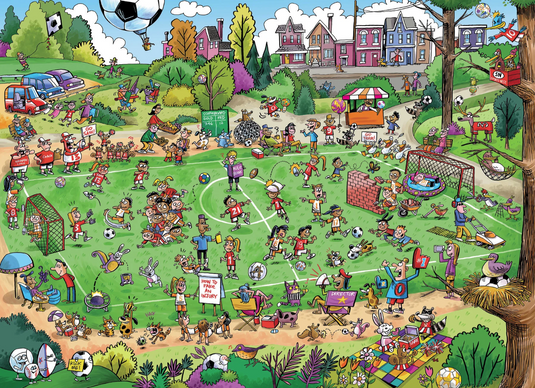 Offside Antics | DoodleTown Jigsaw Puzzle