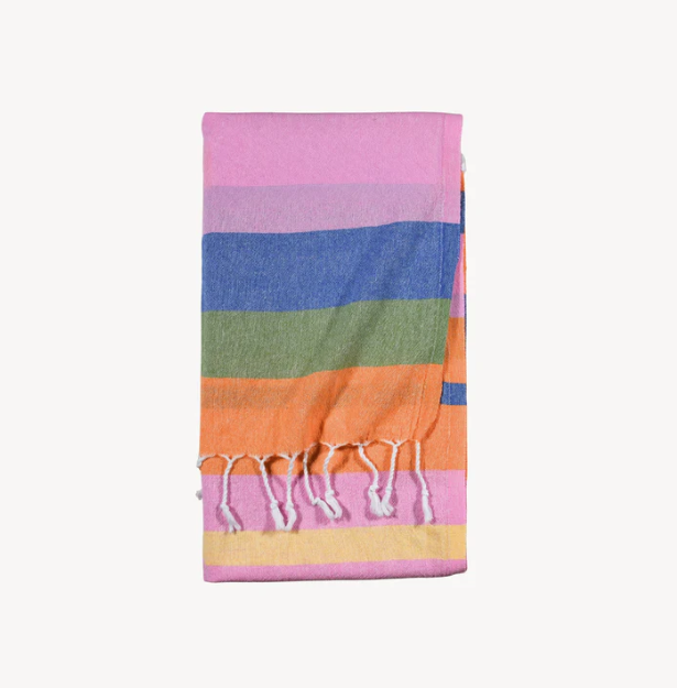 Load image into Gallery viewer, Turkish Towel | Guava Stripe
