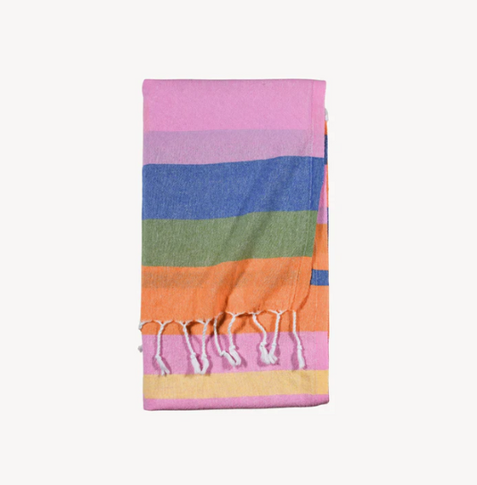 Turkish Towel | Guava Stripe