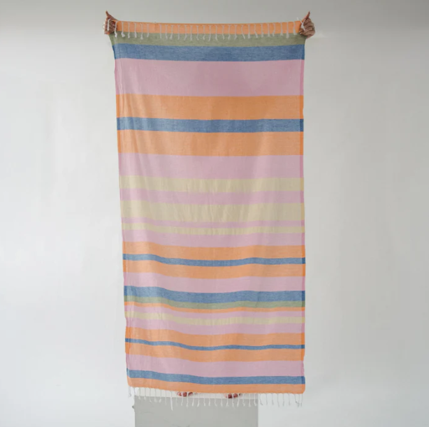 Load image into Gallery viewer, Turkish Towel | Guava Stripe
