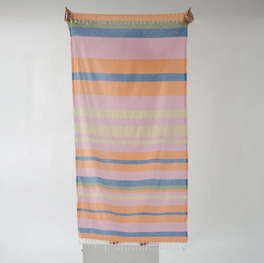 Turkish Towel | Guava Stripe