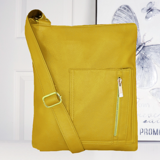 Nina Crossbody Satchel in Mustard