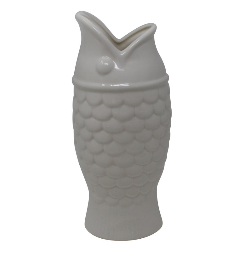 Load image into Gallery viewer, Fish Vase in White
