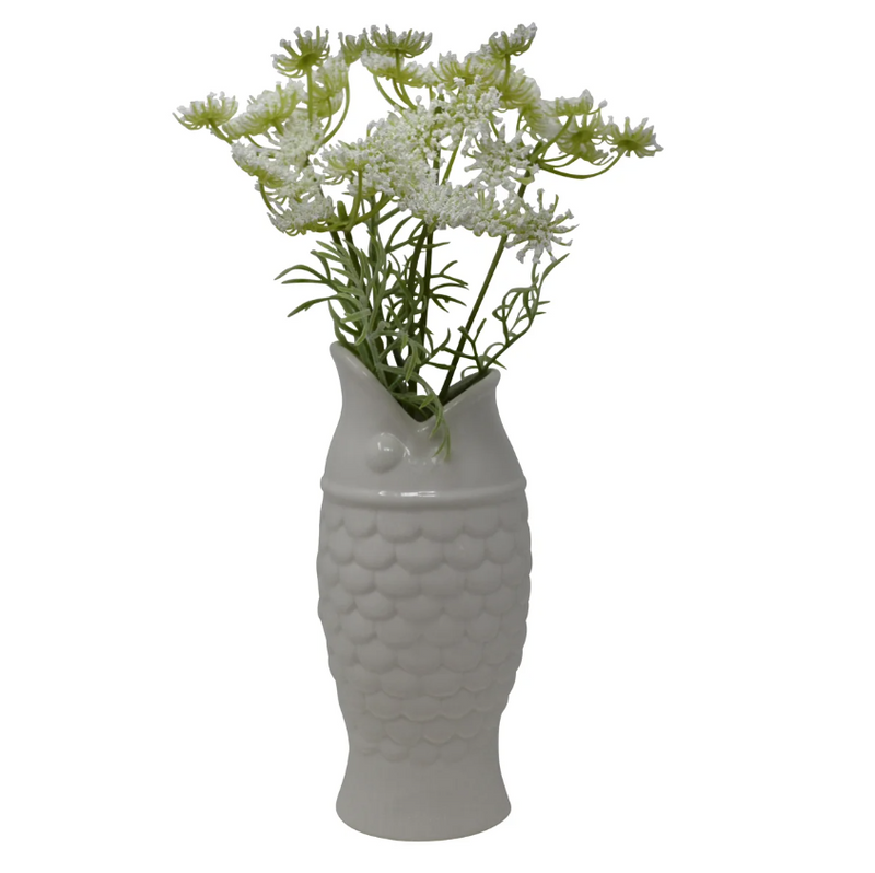 Load image into Gallery viewer, Fish Vase in White
