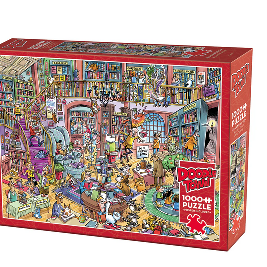 DoodleTown Bookshop Bedlam | 1000 Piece Jigsaw Puzzle