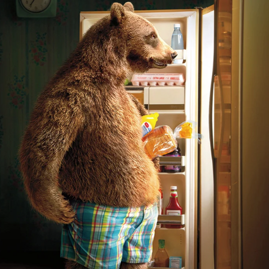 Nighttime Snack Bear | Birthday Card