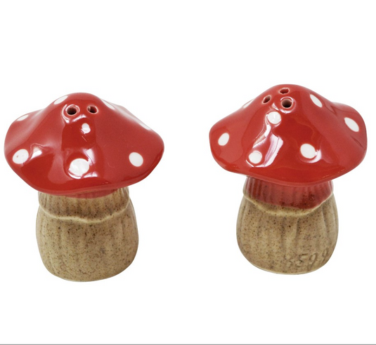 Mushroom Motif Salt and Pepper Shakers