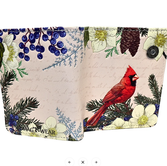 Winter Cardinal in Beige Wallet
