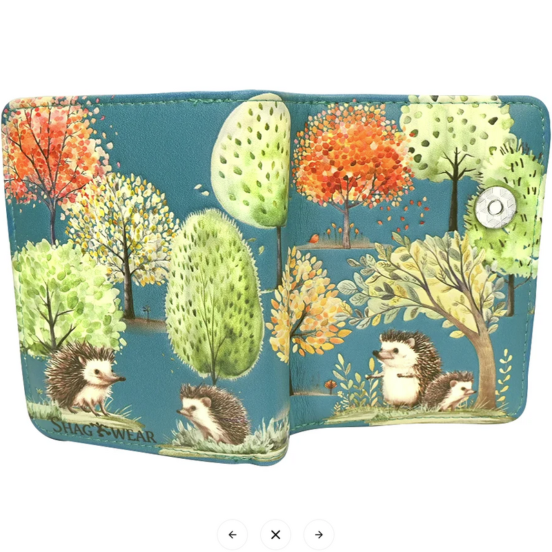Load image into Gallery viewer, Hedgehogs in Teal Wallet
