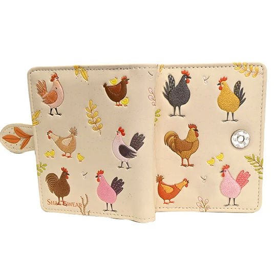 Chickens in Beige Wallet