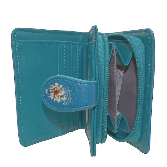 Horses at Play in Teal Wallet