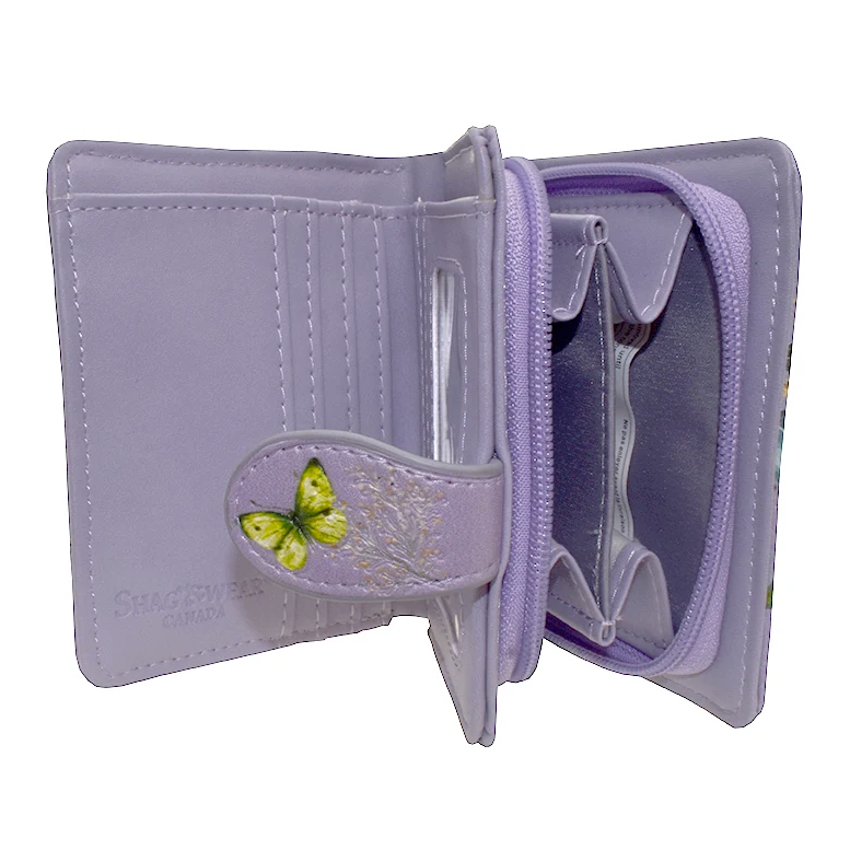Load image into Gallery viewer, Floral Butterfly in Mauve Wallet
