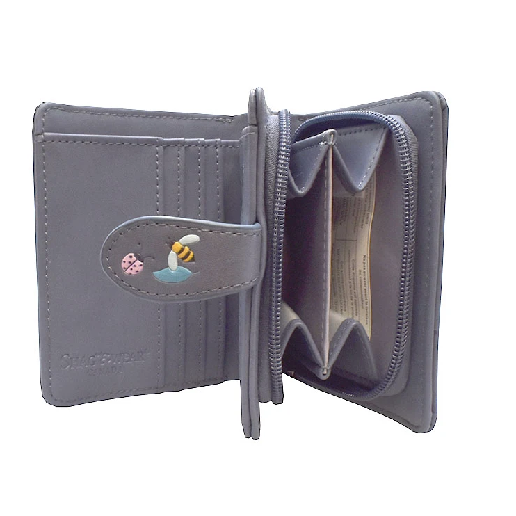 Load image into Gallery viewer, Cats in the Garden Grey Wallet
