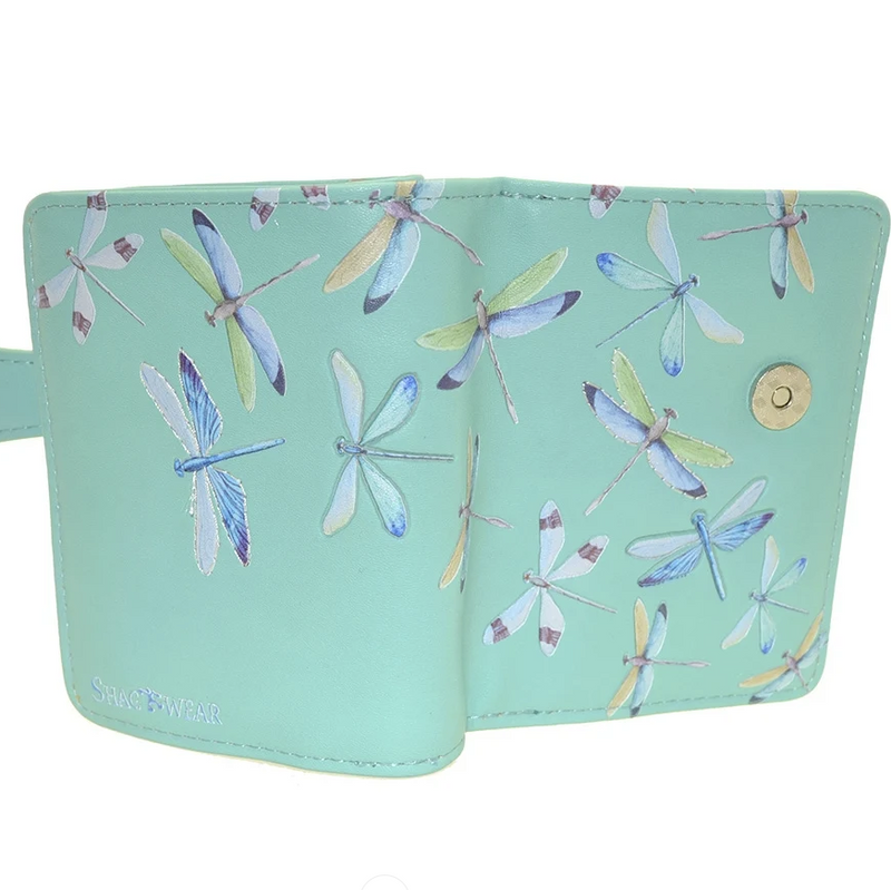 Load image into Gallery viewer, Dragonflies in Mint Wallet
